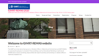 GIMRT Joint International Symposium on Radiation Effects in Materials and Actinide Science (GIMRT-REMAS 2020)